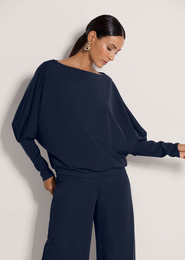 Lässiges Freizeitshirt mit Fledermausärmeln