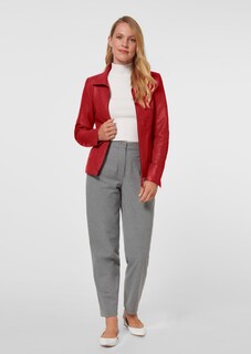 Nappa leather jacket with structured sections thumbnail 3