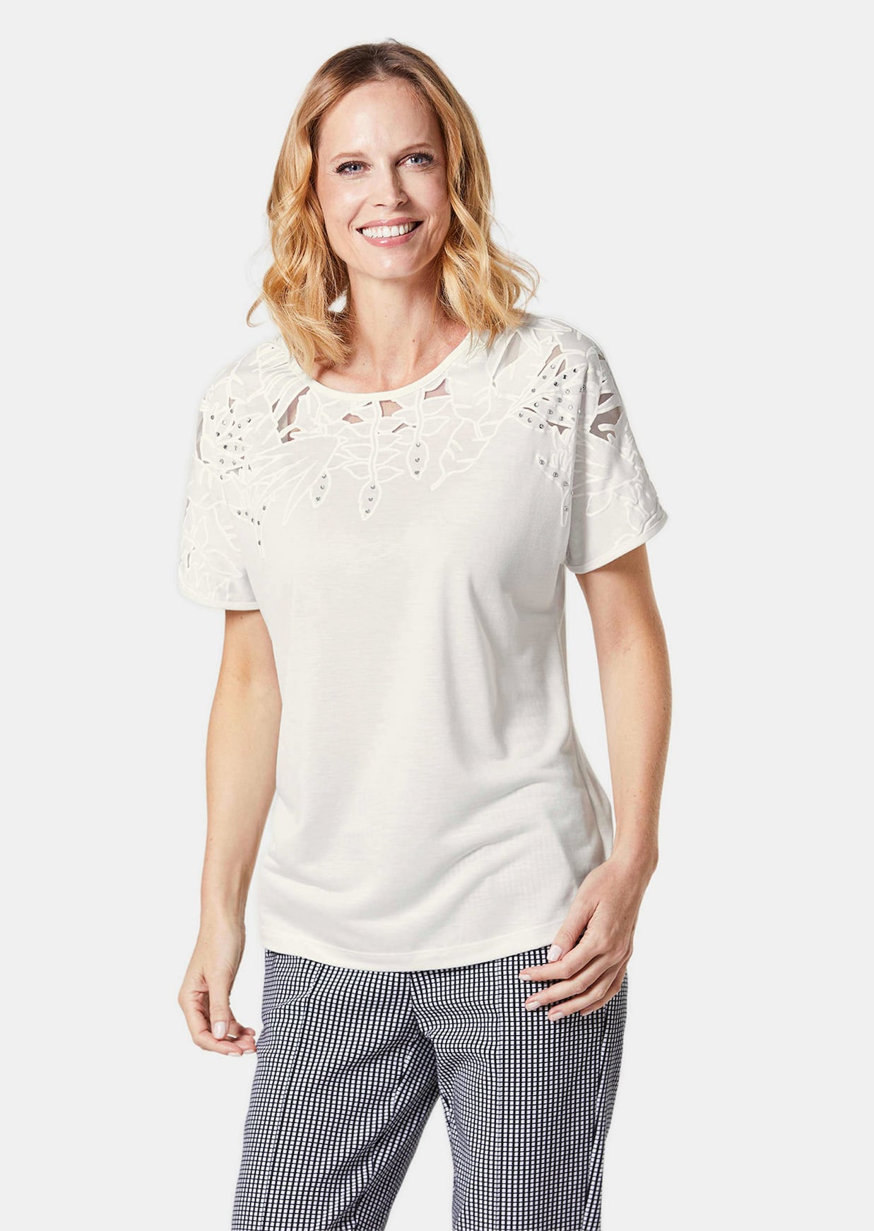 T-shirt en tissu dévoré