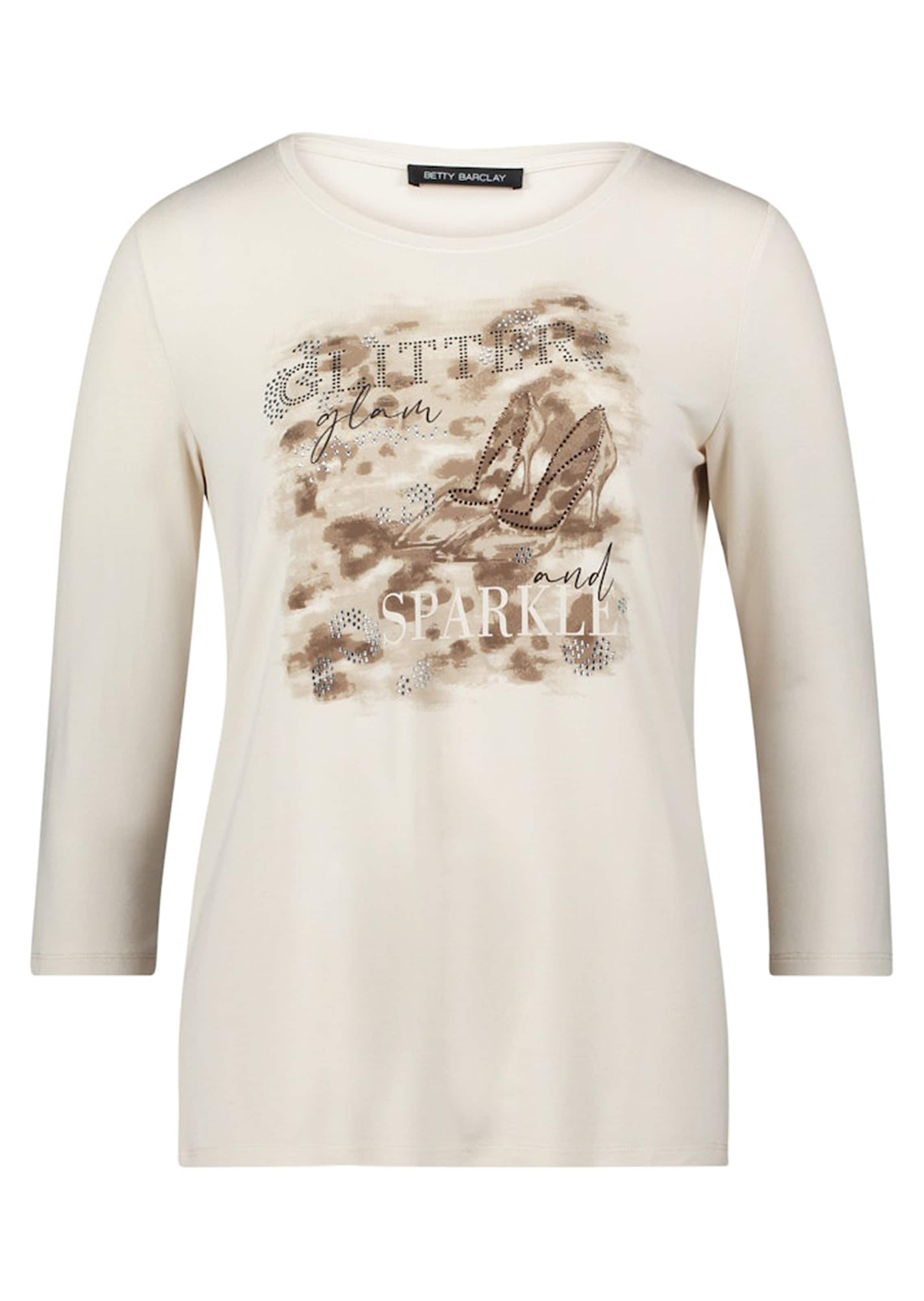 Jersey shirt met glittersteentjes