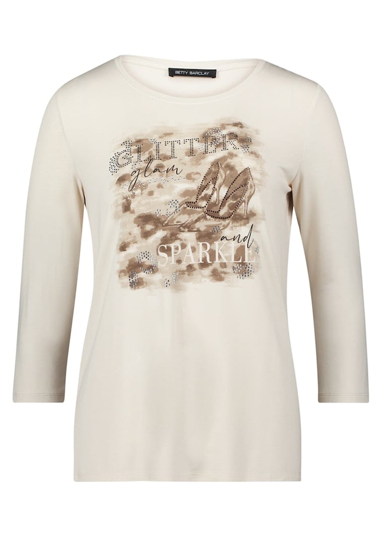 Jersey-Shirt mit Glitzersteinen