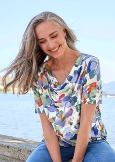 Jerseyshirt mit Wasserfallausschnitt thumbnail 7