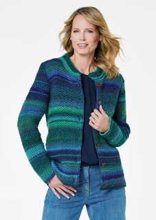 Strickjacke mit Multicolor Ringeloptik thumbnail 1