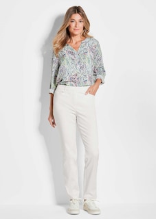 Pantalon LOUISA à taille élastique en coton satiné thumbnail 2