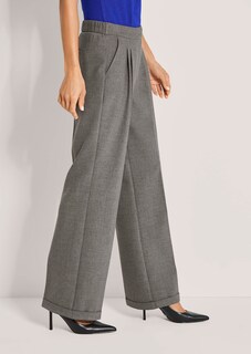 Wide-Leg-Hose mit Zierriegel in Lederoptik thumbnail 5