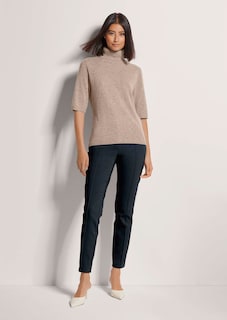 Kaschmirpullover mit Rollkragen und Halbarm thumbnail 3