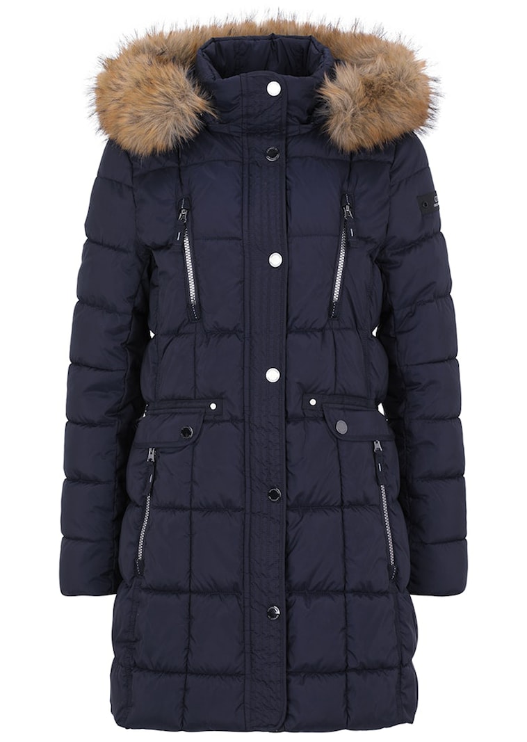 Manteau matelassé avec de nombreuses poches zippées