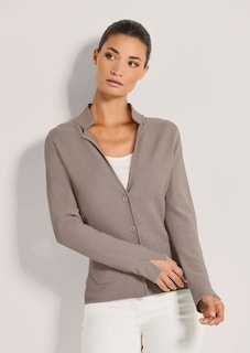Schlanker Strickblazer mit langen Ärmeln thumbnail 2