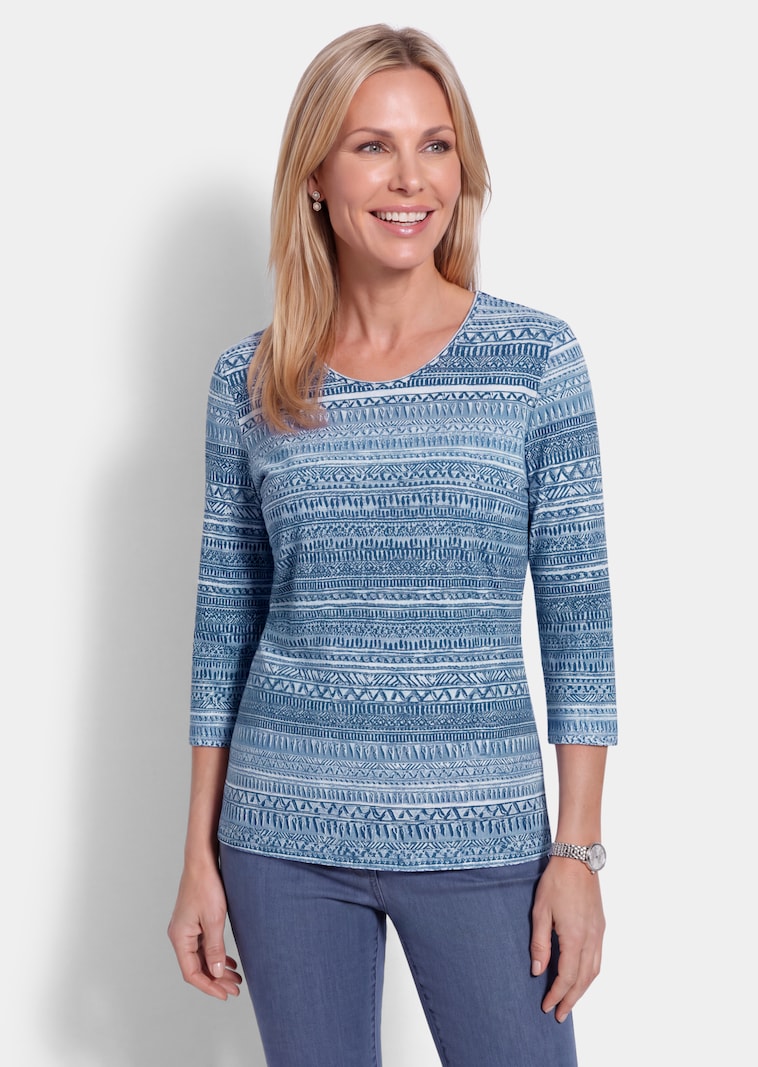 Baumwollshirt mit Minimal-Print