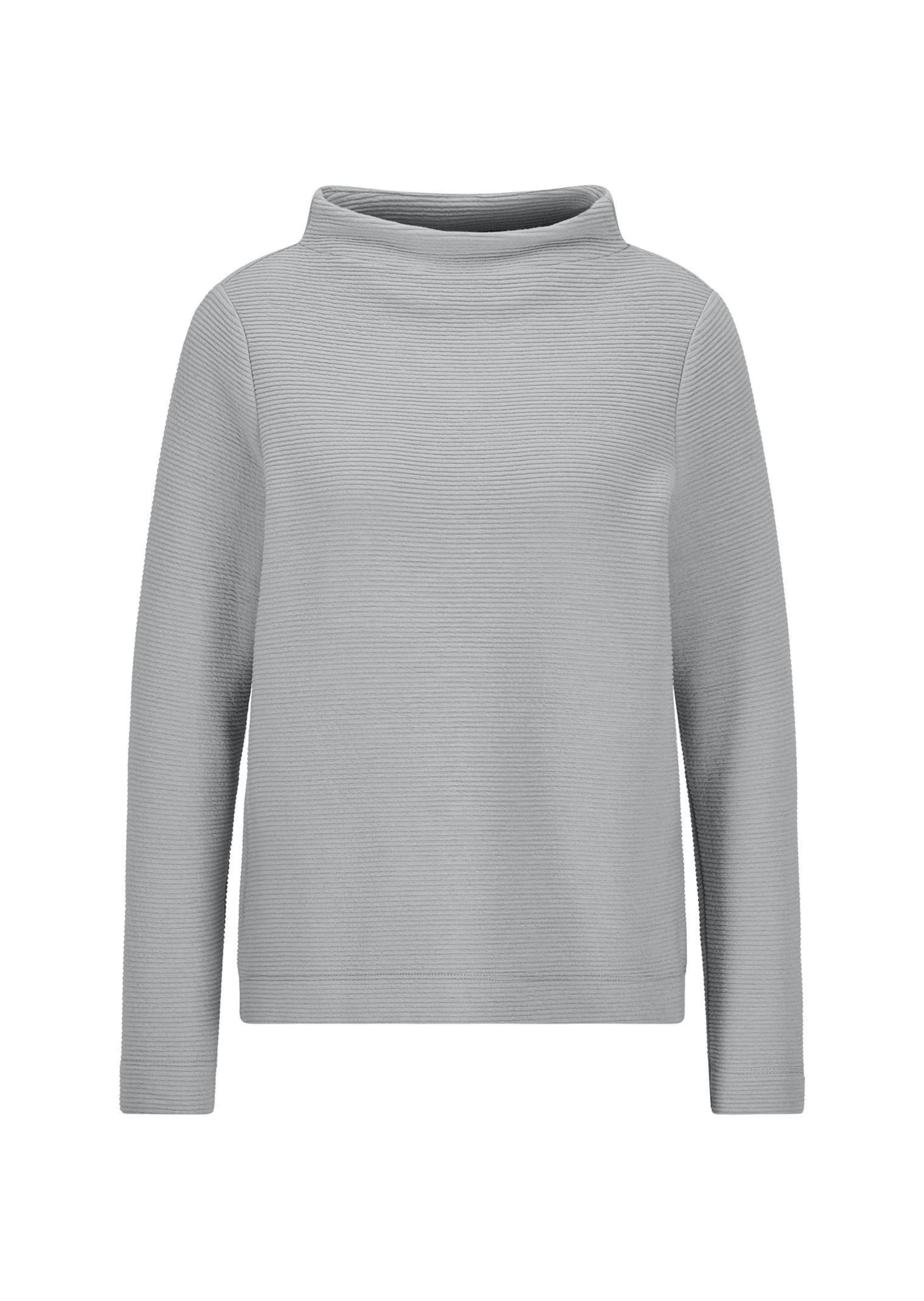 Sweatshirt met Ottomaanse structuur en een afstaande, opstaande kraag