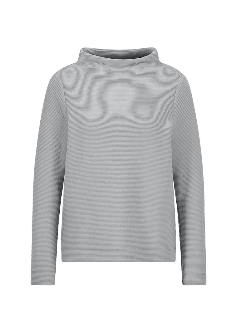 Sweat-shirt en maille ottoman- avec col roulé