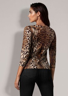 Shirt met luipaardprint en 3/4-mouwen thumbnail 4