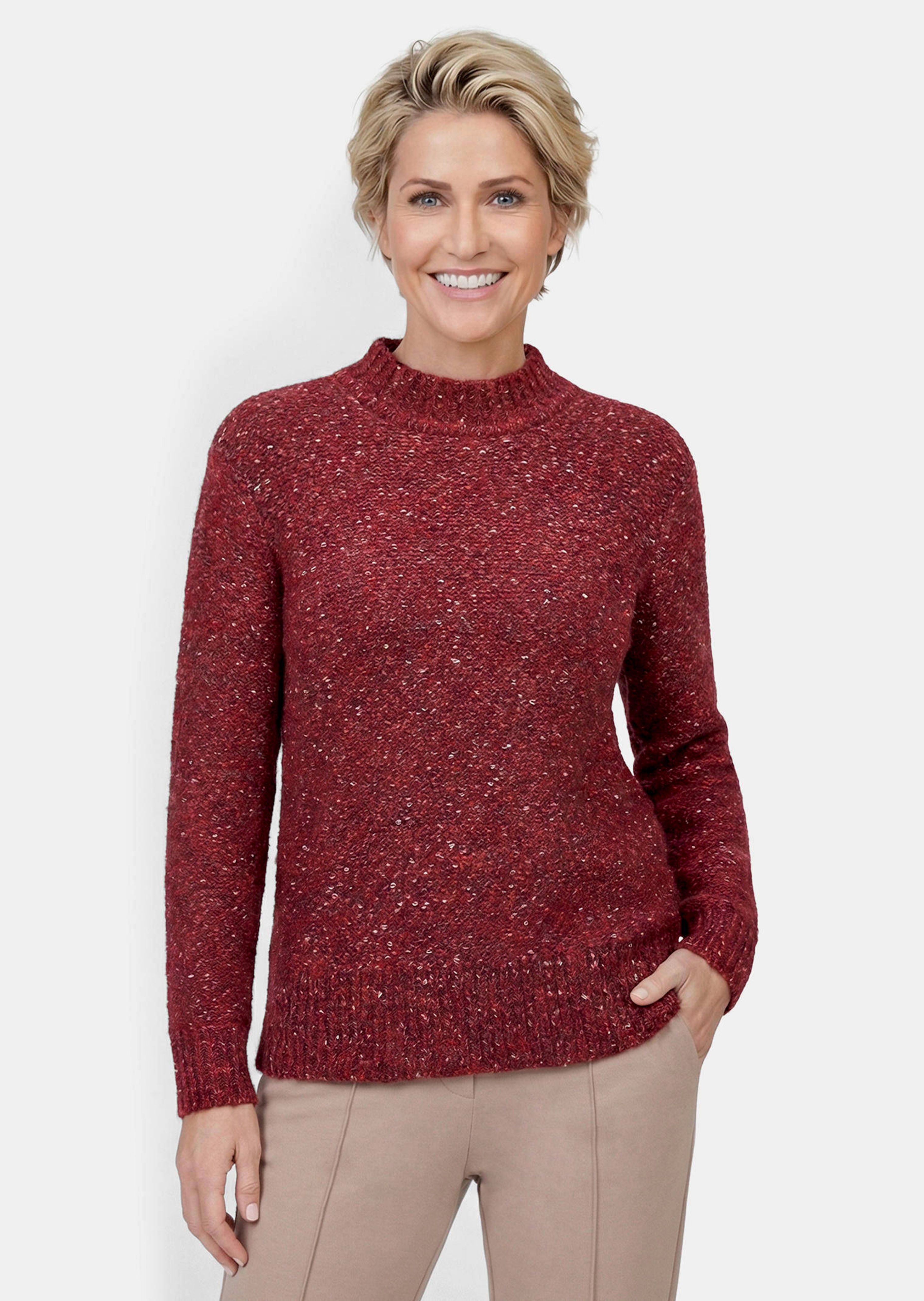 Pull en tricot aspect bouclette