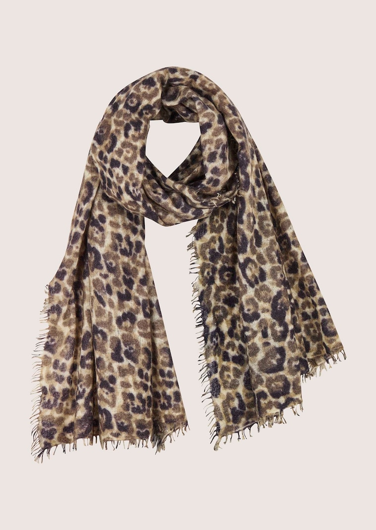 Kasjmier sjaal met animalprint
