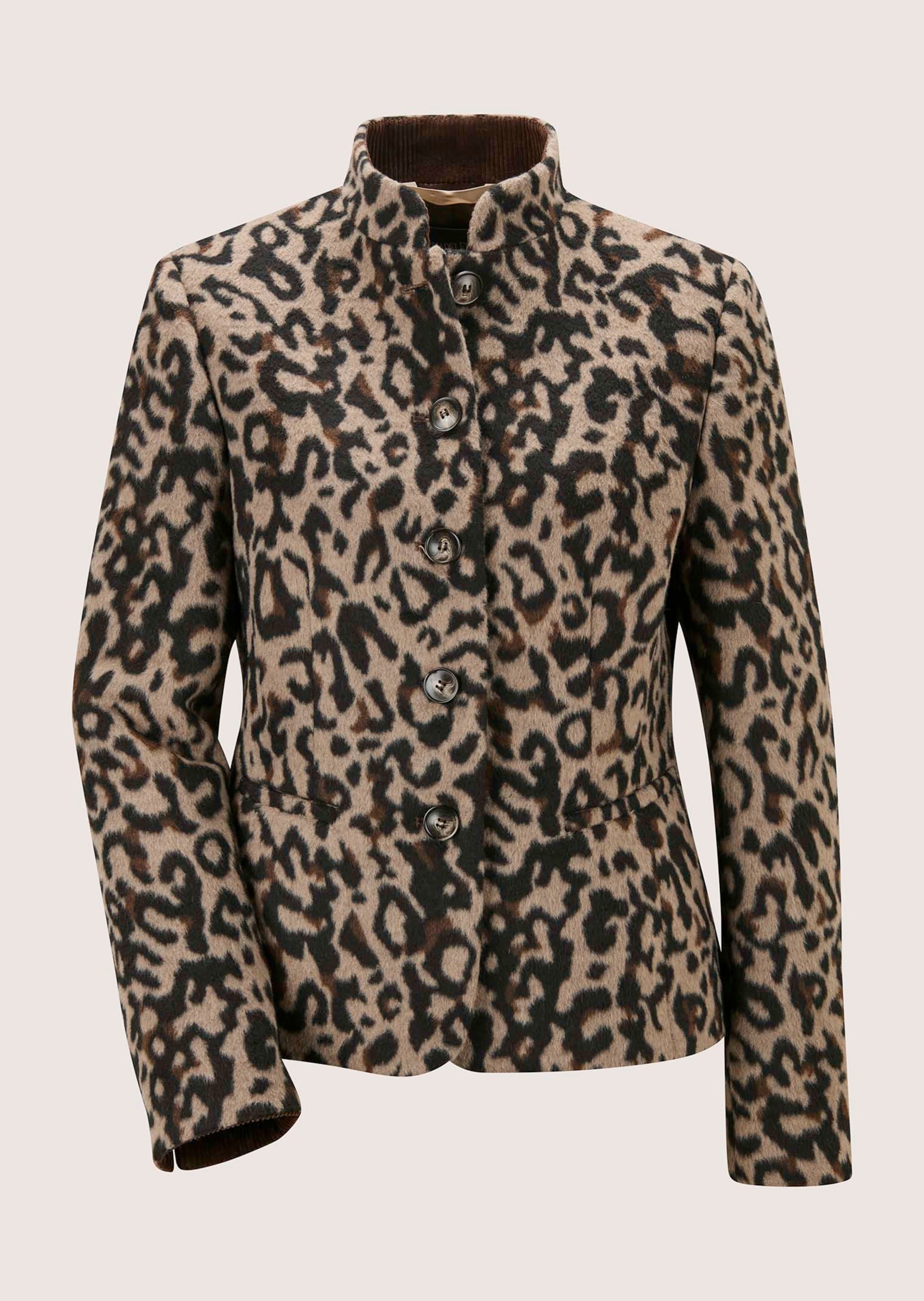 Leopard-print jacquard blazer