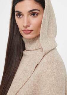 Strickjacke mit Kapuze in Bouclé-Optik thumbnail 6