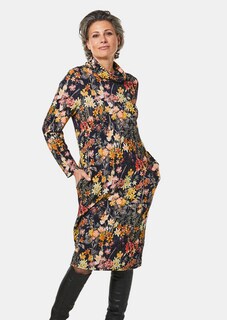 Druckkleid mit halsfernem Rollkragen thumbnail 4