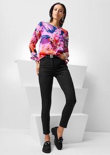 Seidenbluse mit Floral-Druck thumbnail 1