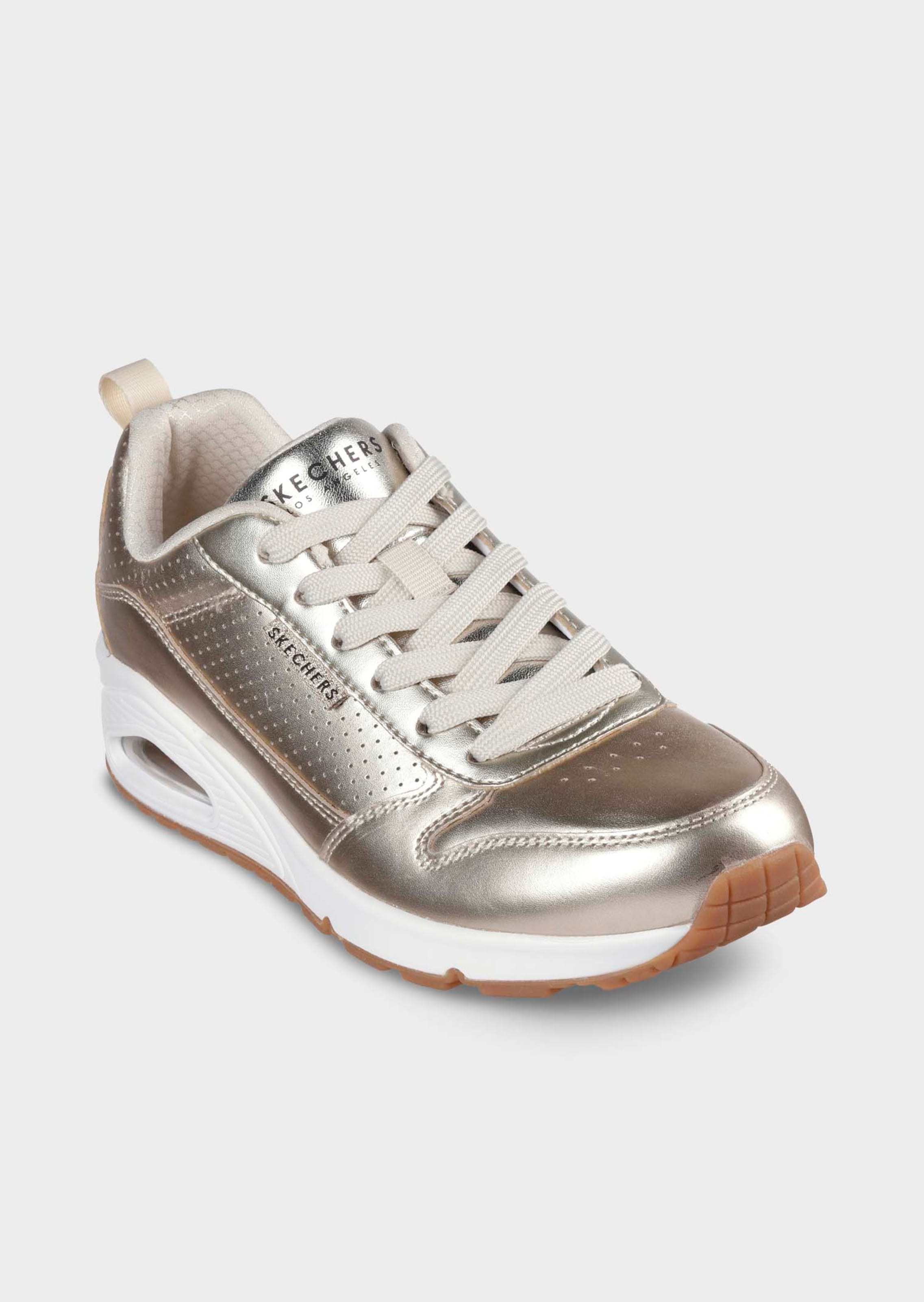 Metallic-Sneaker zum Schnüren