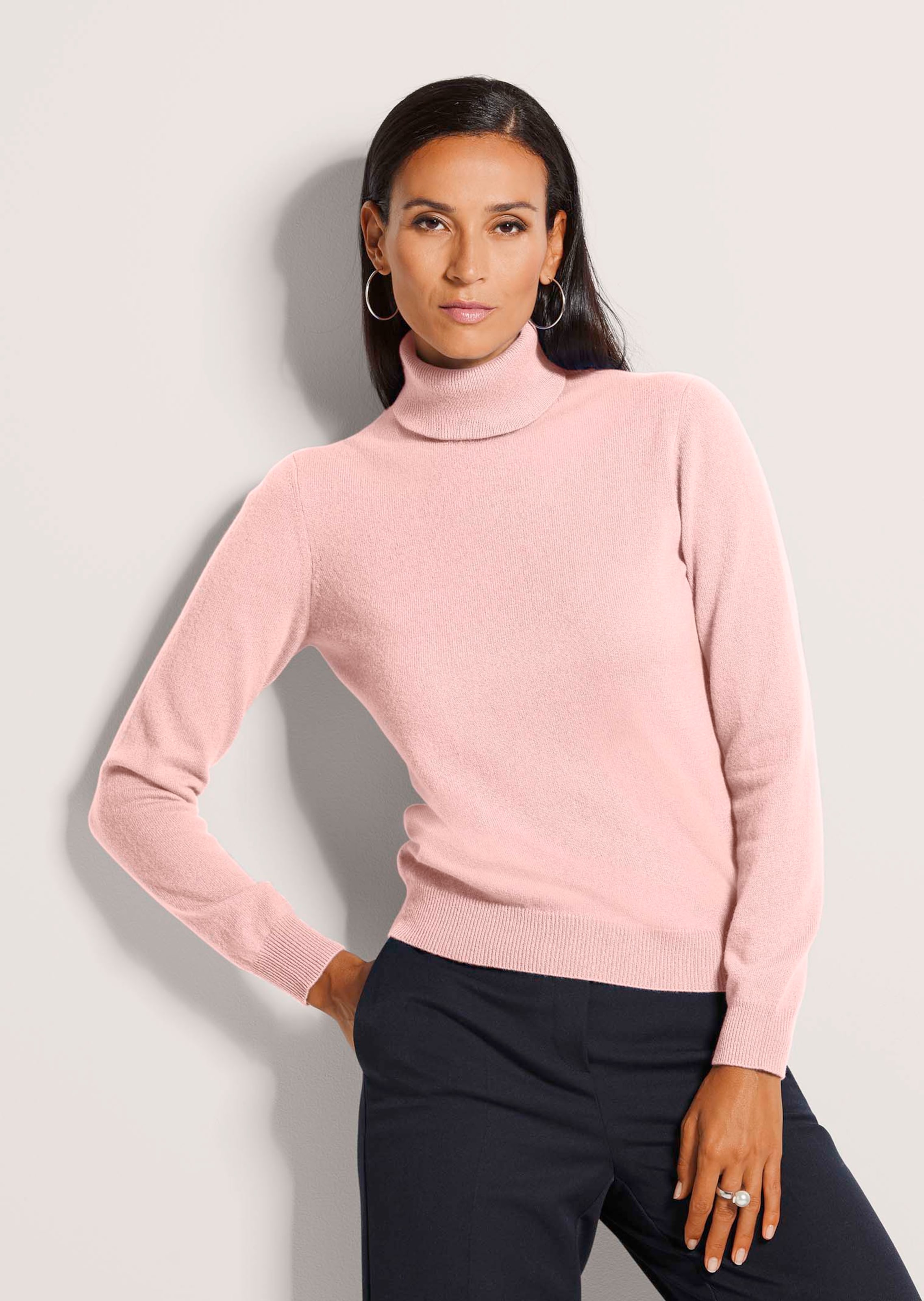Kaschmirpullover mit Rollkragen
