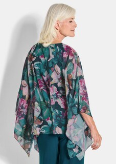 Blusenshirt mit Überwurf aus Chiffon thumbnail 3