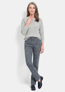 Pantalon LOUISA avec motif floral ton sur ton thumbnail 2