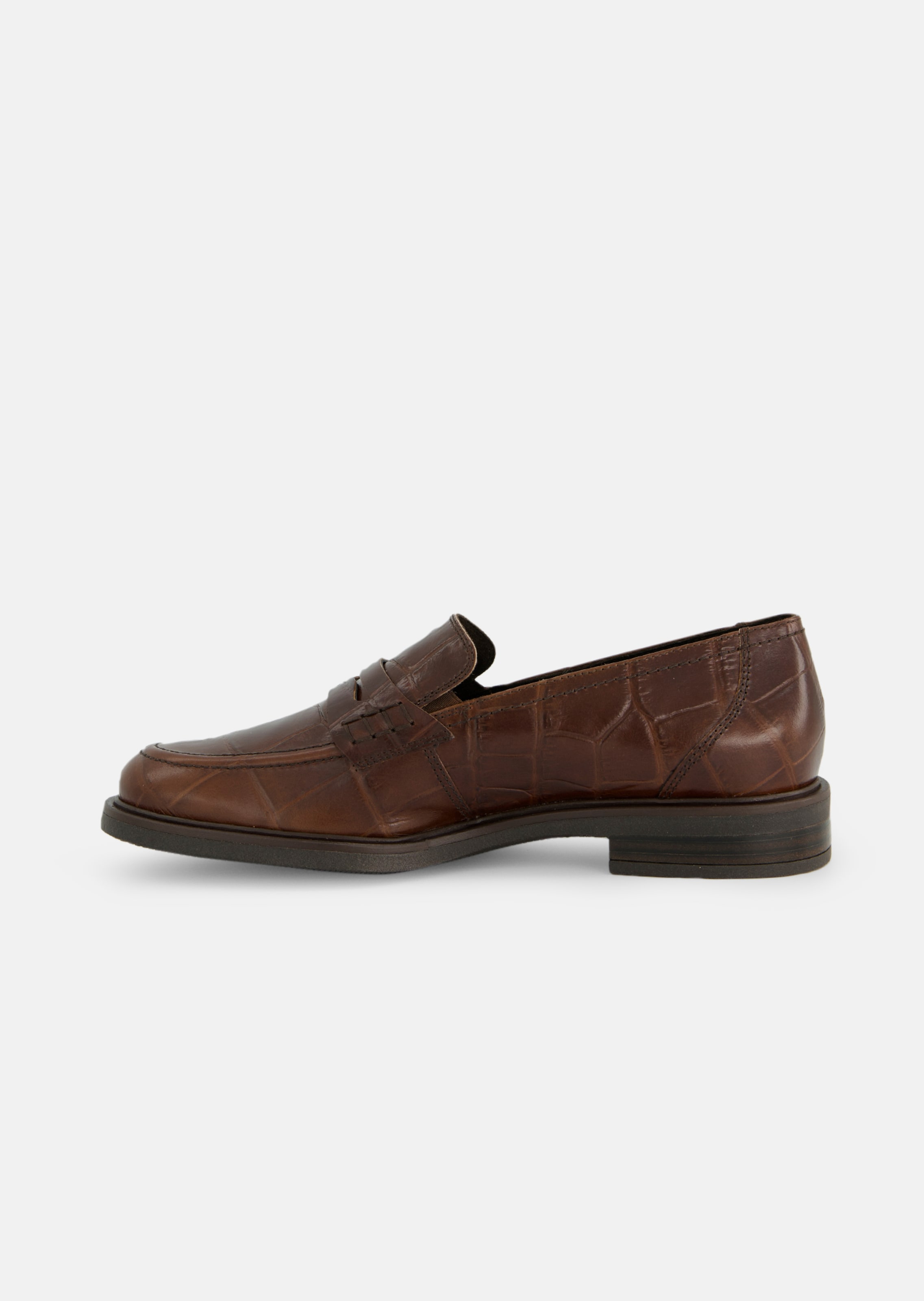 Leather loafers with crocodile embossing