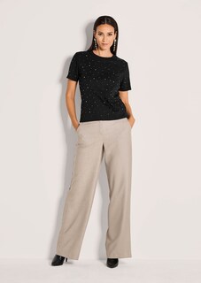 Rundhals-Shirt mit Strass thumbnail 3