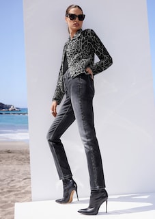 Slim-Jeans mit Strassdekoration thumbnail 1