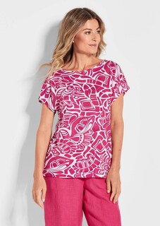 Gedessineerd shirt van katoen-jersey thumbnail 1