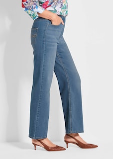 Jeansschlupfhose VERA mit weitem Bein thumbnail 4