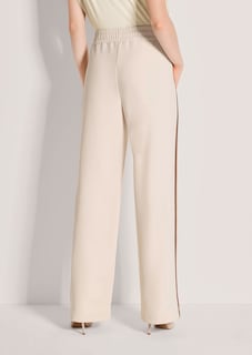 Broek met zijstreep en crêpe-look thumbnail 4