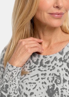 Gedessineerde pullover van kasjmier thumbnail 5