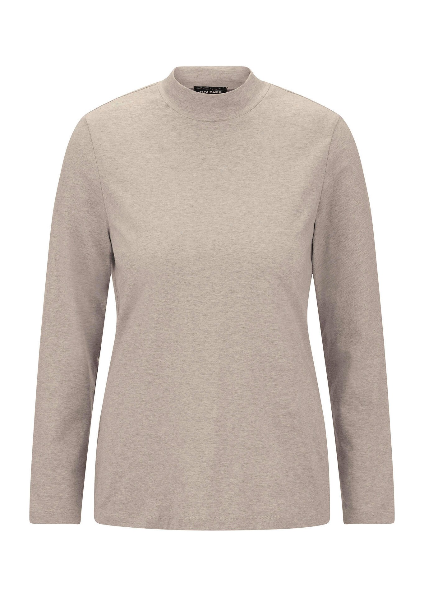 T-shirt à manches longues avec col montant en coton
