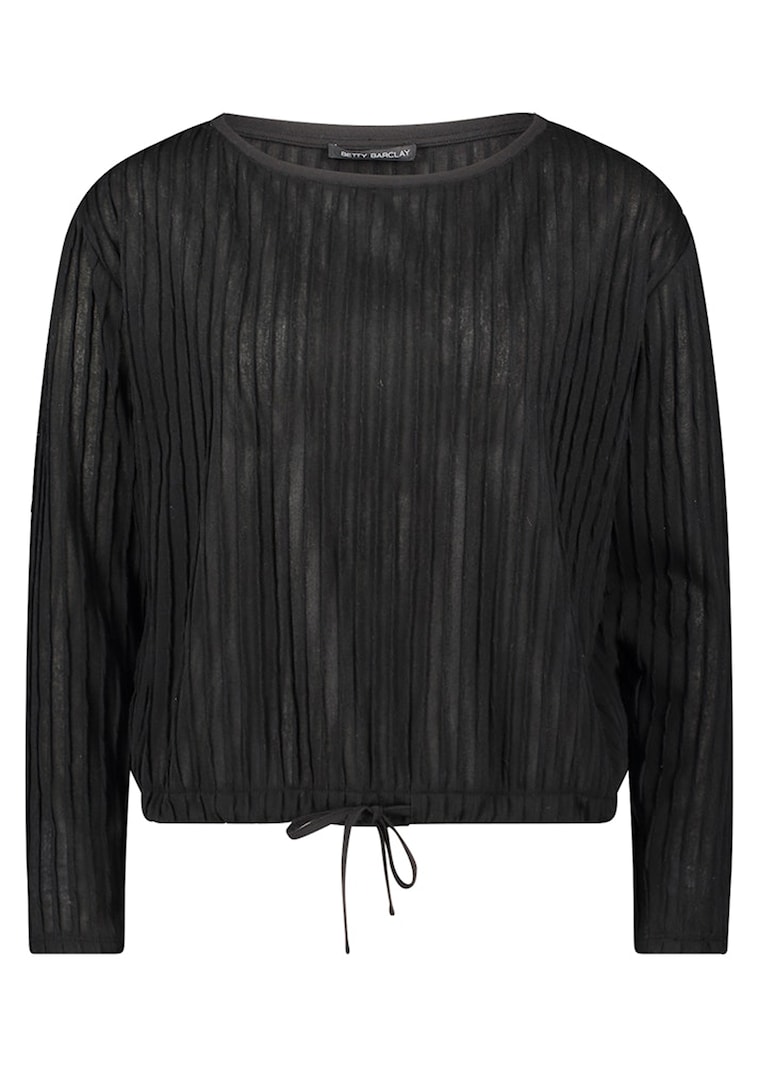 T-shirt structuré avec rayures longitudinales