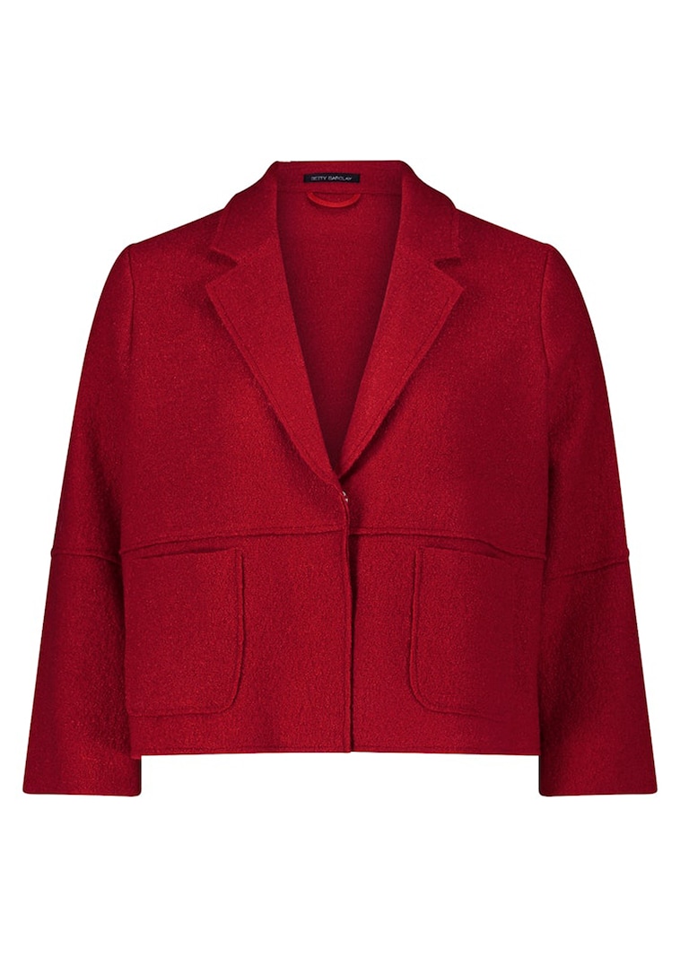 Blazer en laine foulée et viscose