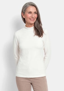 Langarmshirt mit Stehkragen aus Baumwolle thumbnail 1