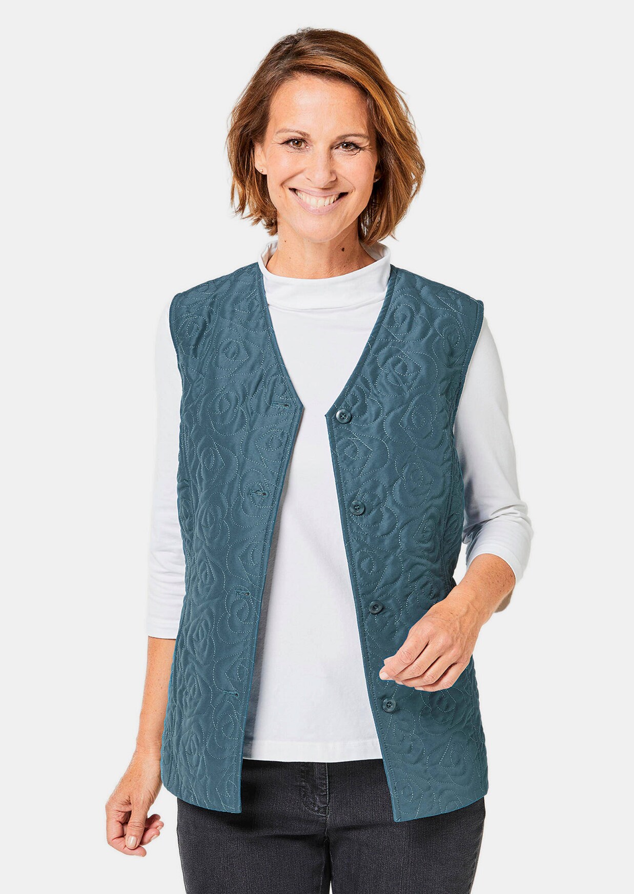Gilet léger avec un ravissant motif piqué
