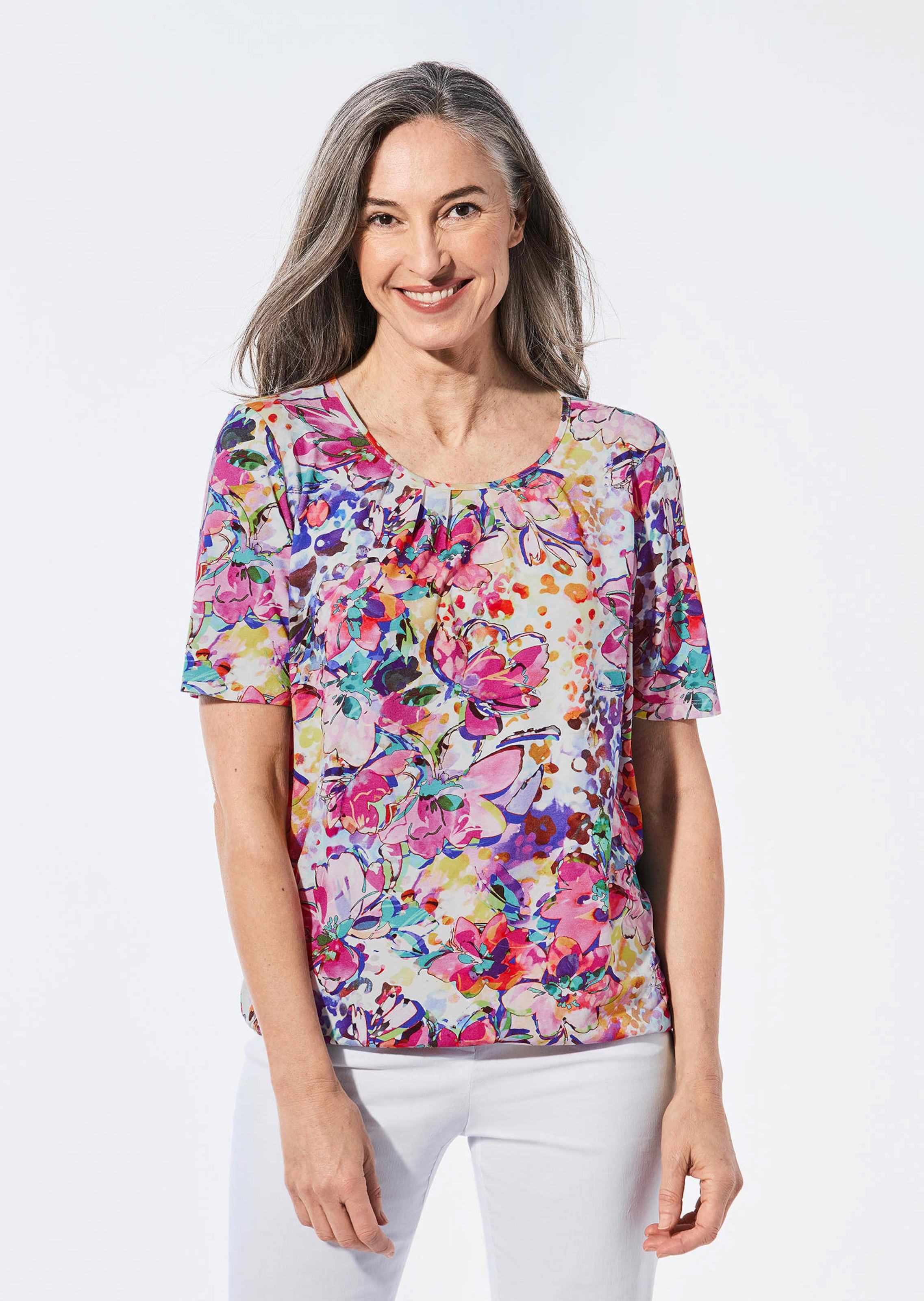 Druckshirt mit raffinierten Details