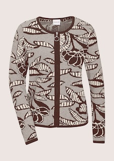 Blazer en maille à imprimé jacquard et zip thumbnail 7