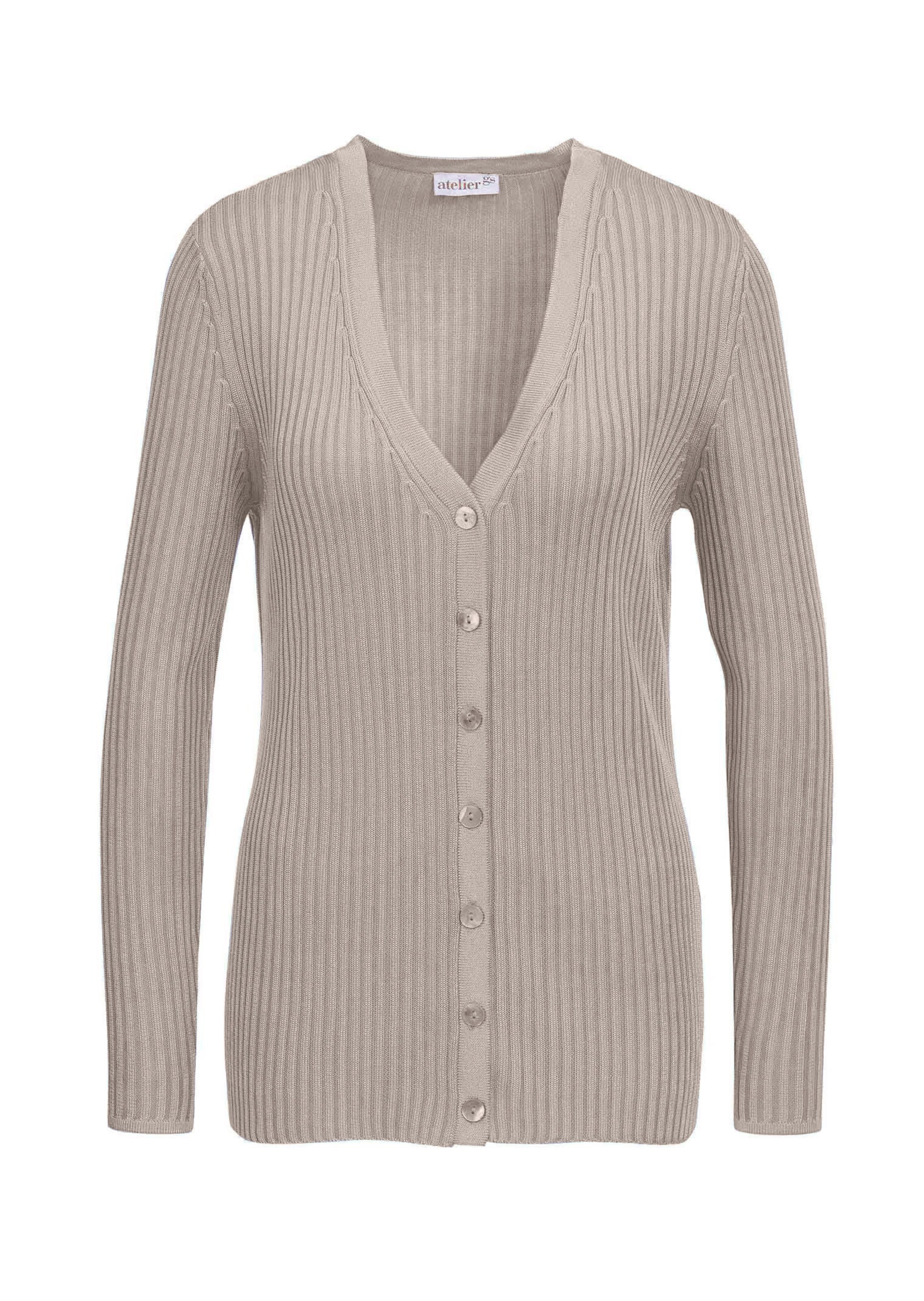 Pflegeleichte Strickjacke in hochwertiger Rippenstruktur thumbnail 6