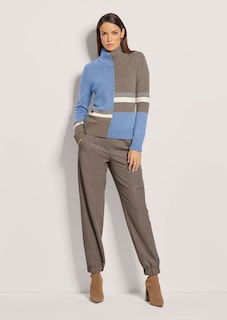 Stehkragen-Pullover mit Intarsien thumbnail 3