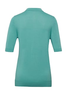 Pull en tricot à manches courtes et col chemisier thumbnail 3