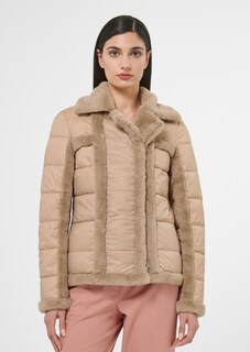 Steppjacke im Bikerstyle mit Webpelz-Akzenten thumbnail 2