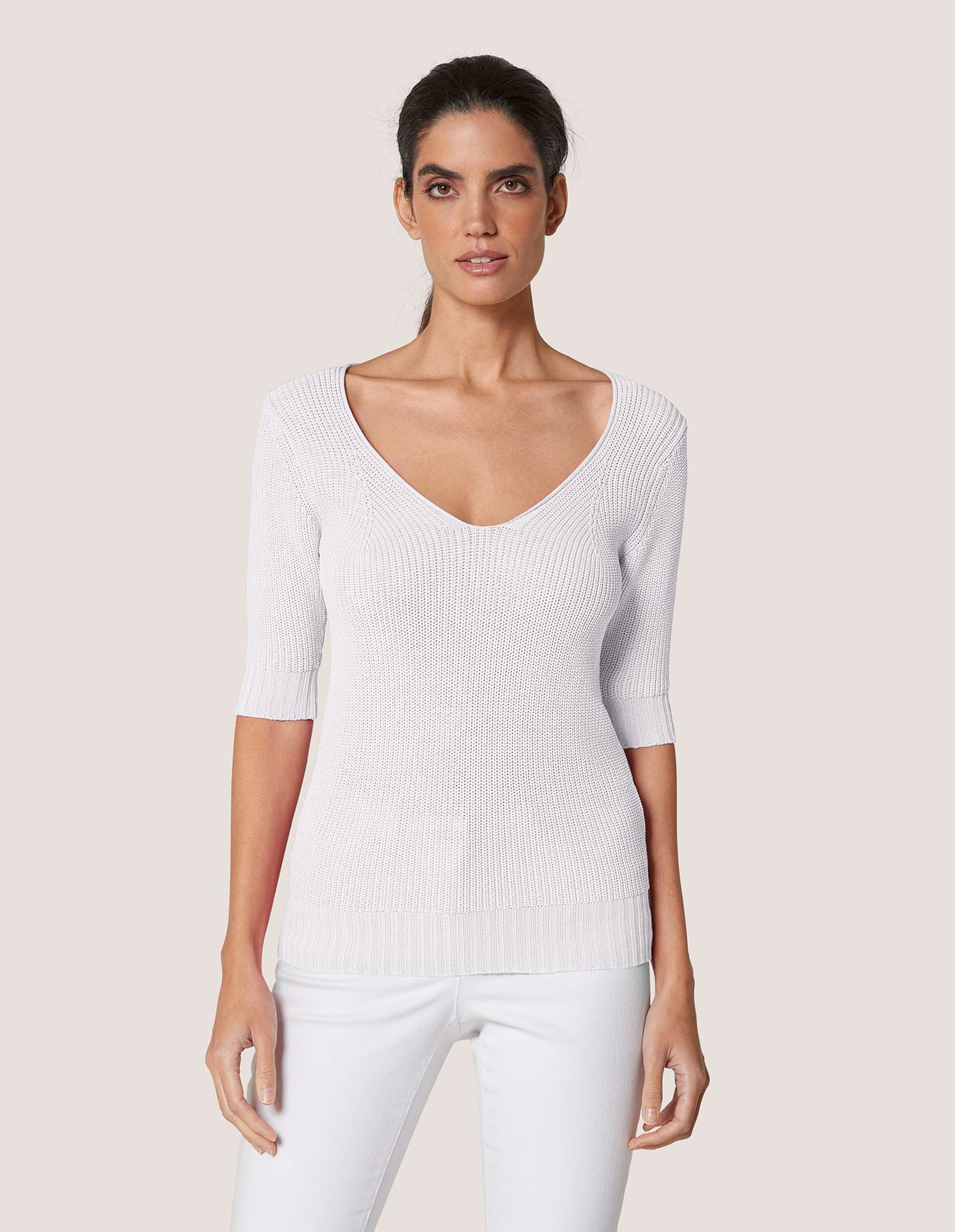 Strickpullover mit kurzen Ärmeln