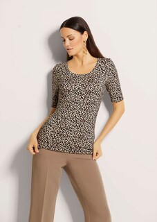 Animal print top with round neck thumbnail 2