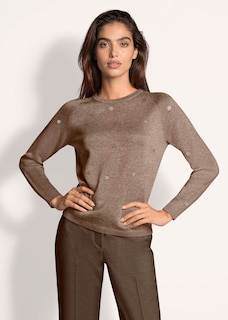 Pullover mit dezenter Blütenverzierung thumbnail 2