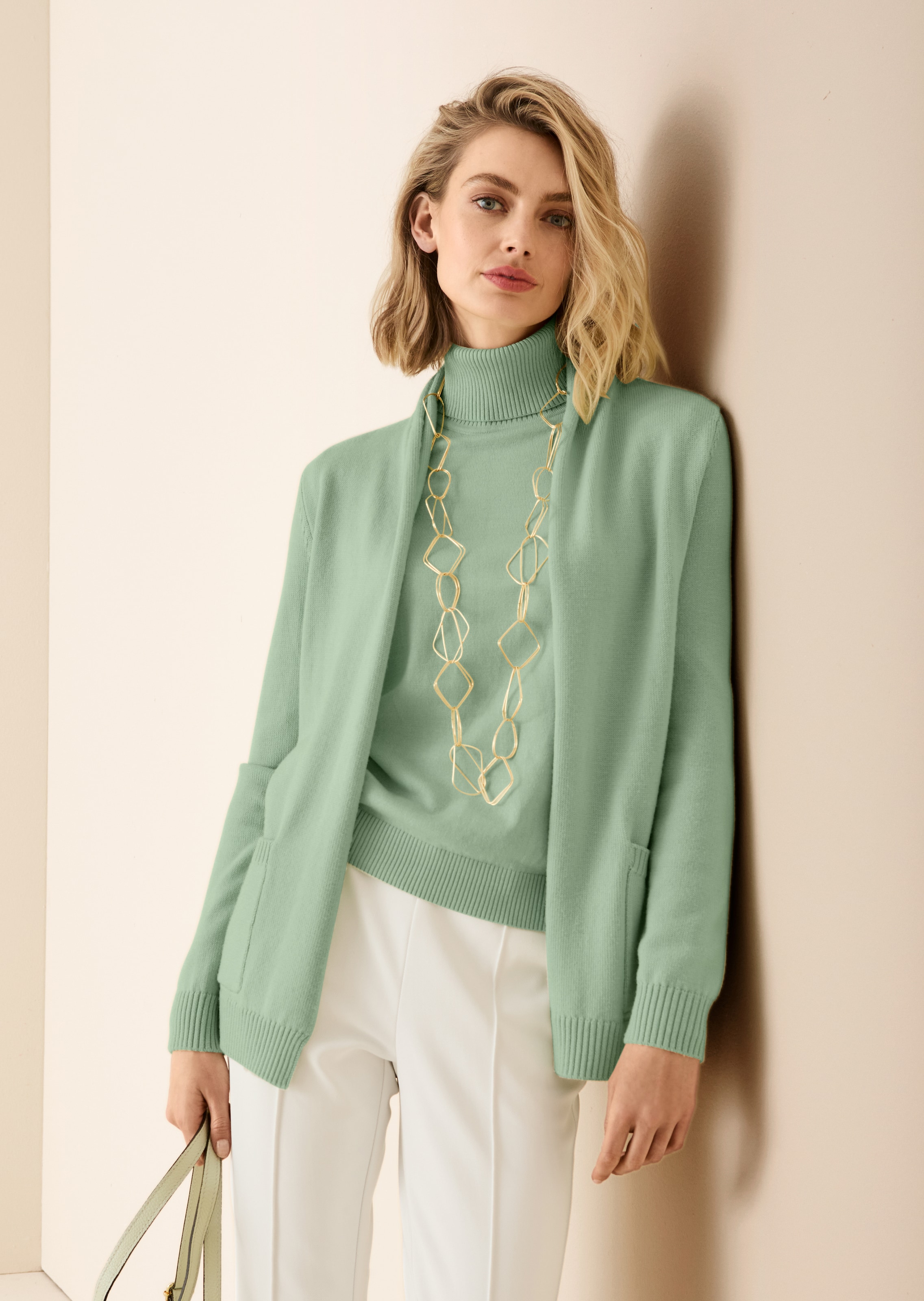 Cardigan with shawl collar