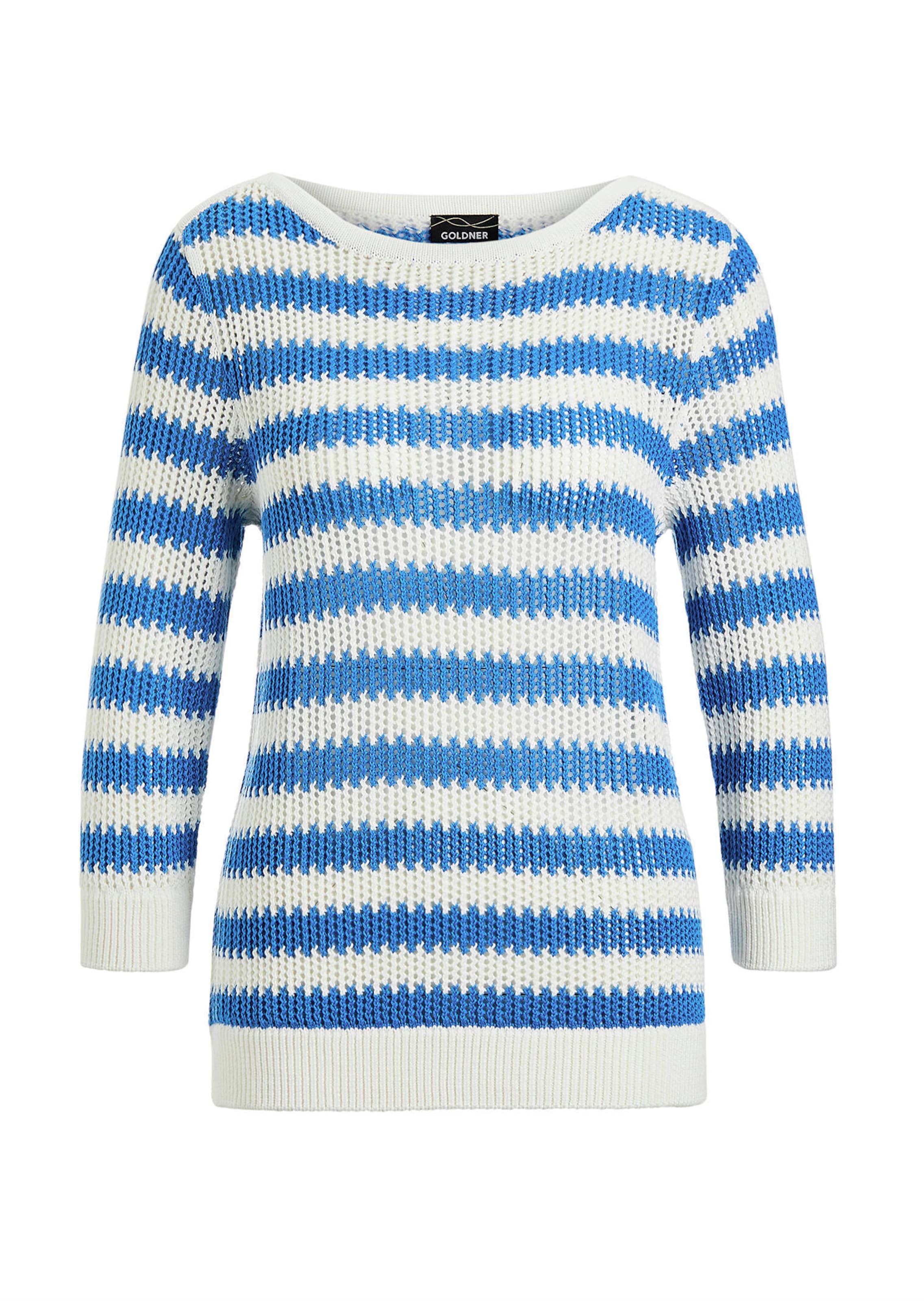 Tricot pullover met blokstrepen