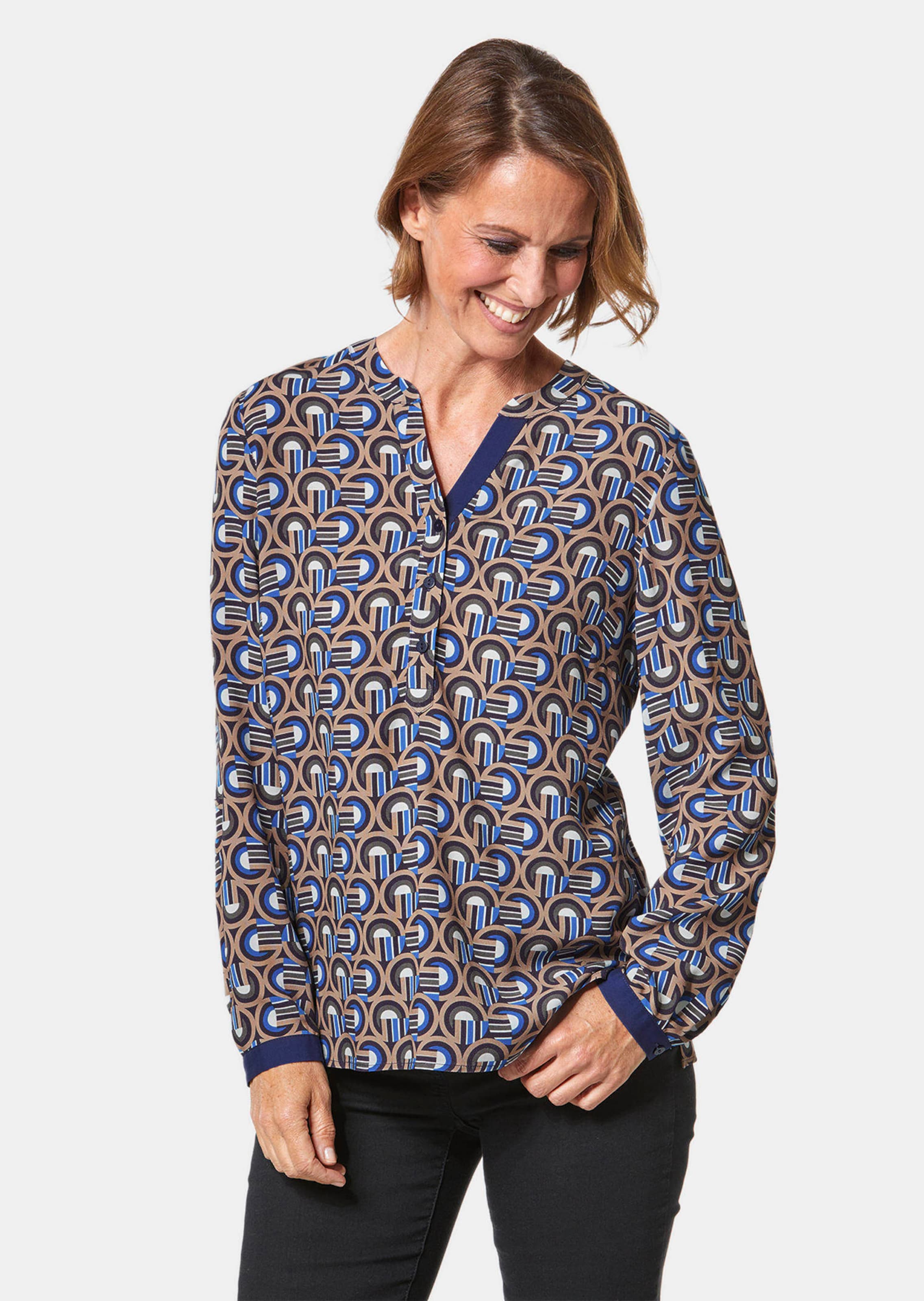 Moderne Druckbluse in legerer Form